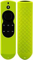 remote case cover fit for fir tv and fir tv stick (1st gen) - auswaur silicone shockproof protective case fit for fir tv (2017 edition) (2nd gen) and fir tv stick (1st gen) remote control - green logo