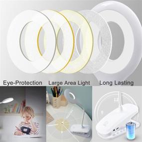 img 1 attached to Bedside Clip on Light for Desk Reading with 3 Lighting Modes, 360° Flexible Clip on LED Light, Soft Light Eye Caring Lamp Ideal for Parents, Kids, Nail Technicians, Makeup Bloggers