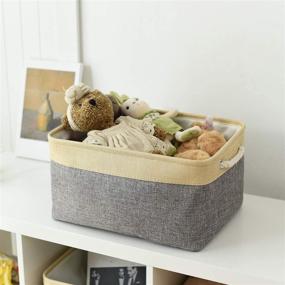 img 2 attached to 📦 Efficient Afera Storage Baskets (4 Pack) for Organizing: Small Fabric Baskets for Shelves, Gifts, and More!