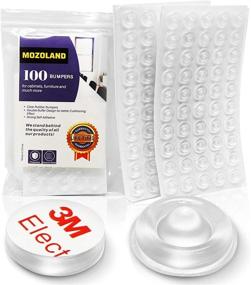 img 4 attached to Clear Adhesive Circular Dot Shaped Cabinet Bumper - 100 PCS Rubber Bumper for Drawers, Cutting Boards, Picture Frames - Non Slip & Sound Dampening