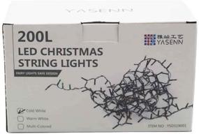 img 1 attached to 🎄 YASENN 200LED Christmas String Lights: Connectable Plug-in Fairy Lights for Garden Tree Patio Porch Decorations (66Ft, Cool White LED Green Cable)