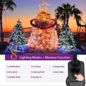 img 2 attached to 🎄 YASENN 200LED Christmas String Lights: Connectable Plug-in Fairy Lights for Garden Tree Patio Porch Decorations (66Ft, Cool White LED Green Cable)