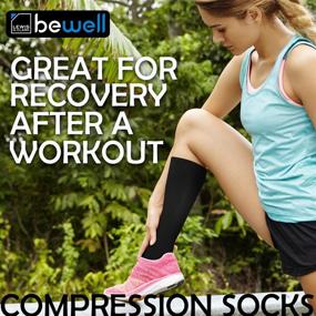 img 1 attached to 🧦 Lewis N. Clark Travel Compression Socks - Black, Large - Convenient Comfort for Your Journeys