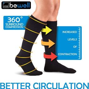 img 3 attached to 🧦 Lewis N. Clark Travel Compression Socks - Black, Large - Convenient Comfort for Your Journeys