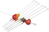 🍢 norpro 14-inch stainless steel skewers, set of 6, silver logo