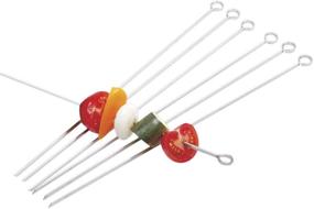 img 4 attached to 🍢 Norpro 14-Inch Stainless Steel Skewers, Set of 6, Silver