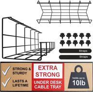 🔌 premium under desk cable management tray set for effective wire organization - super sturdy and perfect for standing desks logo