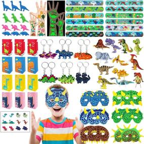 img 4 attached to 🦖 Dazzling Dinosaur Birthday Keychains: Unleash the Fun with Leesgel's Vibrant Supplies!