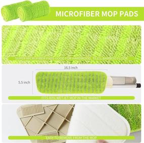 img 1 attached to CXhome Spray Mop: Efficient 🧹 Microfiber Floor Cleaning for Kitchen, Hardwood, Tiles