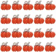 🎃 set of 20 halloween pumpkin enamel charms with jingle bell, ideal for diy jewelry making - earrings, bracelets, accessories logo