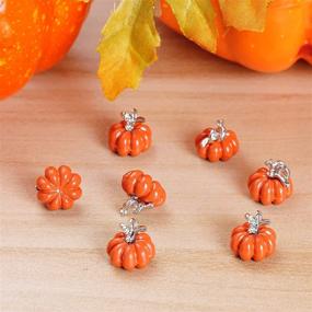 img 1 attached to 🎃 Set of 20 Halloween Pumpkin Enamel Charms with Jingle Bell, Ideal for DIY Jewelry Making - Earrings, Bracelets, Accessories