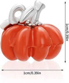 img 3 attached to 🎃 Set of 20 Halloween Pumpkin Enamel Charms with Jingle Bell, Ideal for DIY Jewelry Making - Earrings, Bracelets, Accessories