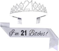 topfunyy 21st birthday tiara sash event & party supplies in children's party supplies logo