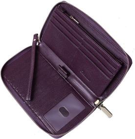 img 4 attached to Seammer Womens Blocking Leather Wristlet Women's Handbags & Wallets