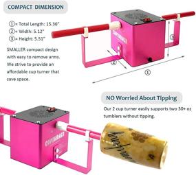img 2 attached to MiLefo 2 Cup Turner for Tumbler, Dual Tumbler Turner, Multi Tumbler Spinner for Epoxy Crafts, Cuptisserie Machine, 3 RPM &amp; 6 RPM