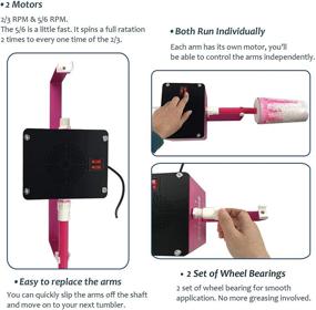 img 1 attached to MiLefo 2 Cup Turner for Tumbler, Dual Tumbler Turner, Multi Tumbler Spinner for Epoxy Crafts, Cuptisserie Machine, 3 RPM &amp; 6 RPM