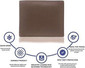 img 2 attached to 👛 Genuine Leather Bifold Wallet for Men with RFID Blocking