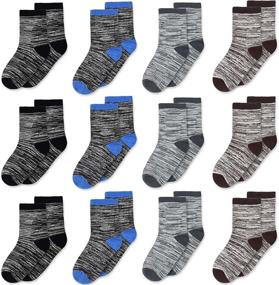 img 4 attached to 🧦 High-Quality Boys Socks Set: Ankle Crew Socks for Toddler Kids Boys Girls, 12 Pairs, Half Cushion Athletic Socks (1-14 Years Old)