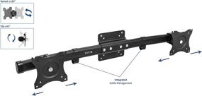img 2 attached to 🖥️ VIVO Dual VESA Bracket Adapter, Horizontal Mount Assembly for Two Monitor Screens up to 27 inches, MOUNT-VW02A