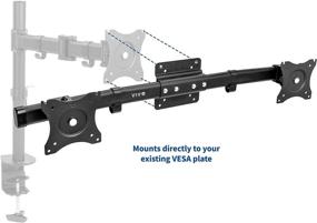 img 1 attached to 🖥️ VIVO Dual VESA Bracket Adapter, Horizontal Mount Assembly for Two Monitor Screens up to 27 inches, MOUNT-VW02A