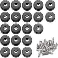 💡 20 pack of 1-inch medium hard rubber bumper feet with stainless steel washer and screws logo