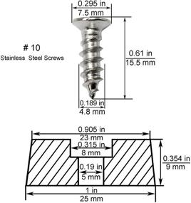 img 3 attached to 💡 20 Pack of 1-inch Medium Hard Rubber Bumper Feet with Stainless Steel Washer and Screws