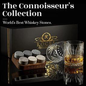 img 3 attached to 🥃 Premium Granite Whiskey Chilling Stones Gift Set - 6 Handcrafted Round Sipping Rocks - 2 Heavy Bourbon Glasses - Hardwood Presentation & Storage Tray - Elegant Gold Foil Gift Box by R.O.C.K.S.