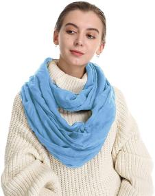 img 2 attached to 🧣 Versatile Circle Loop Infinity Scarf 2-Pack: Lightweight, Soft, Warm and All-Season Multipurpose Fashion Accessories for Women