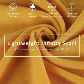 img 3 attached to 🧣 Versatile Circle Loop Infinity Scarf 2-Pack: Lightweight, Soft, Warm and All-Season Multipurpose Fashion Accessories for Women