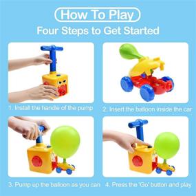 img 2 attached to 🚗 BAKAM Power Balloon Car Toy Set: Inflatable STEM Science Kit for Kids, Balloon Launcher Cars Racer for Boys and Girls