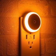 🌙 amber night light with smart light sensor, energy efficient led, wall plug-in, diffused glow for bedroom, bathroom, kitchen, hallway, stairs, kids room, 2 pack logo