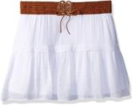 👗 amy byer girls' tiered skirt with unique waistband design logo