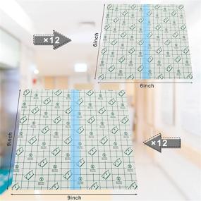 img 3 attached to 🚿 Waterproof Shower Protector Film for PICC Line: Transparent Disposable Bandage Cover for Safe Wound Care (9x9 Inch and 6x6 Inch)