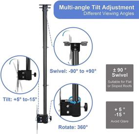 img 1 attached to 📺 Vemount Adjustable Ceiling TV Mount - Fits Most 17-45" LED LCD Plasma Monitors - VESA 200 x 200 100 x 100mm - Compatible with Toshiba, Samsung, LG, Vizio, Sony, Dynex, Insignia