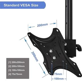 img 2 attached to 📺 Vemount Adjustable Ceiling TV Mount - Fits Most 17-45" LED LCD Plasma Monitors - VESA 200 x 200 100 x 100mm - Compatible with Toshiba, Samsung, LG, Vizio, Sony, Dynex, Insignia