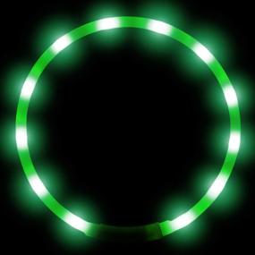 img 3 attached to 🐾 Stay Safe at Night with Joytale LED Dog Collar: USB Rechargeable Light Up Collars for Dogs, Glowing in The Dark, Ideal for Small Medium Large Dogs, Green