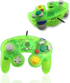 img 2 attached to 🎮 Reiso 2-Pack NGC Controllers Classic Wired Controller for Wii Gamecube - Clear Purple and Moss Green