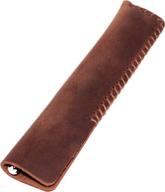 🖋️ vintage brown genuine leather single pen case - handcrafted fountain pen sleeve holder pouch cover логотип