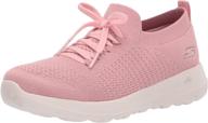 skechers go walk joy knit slip on sneaker for women with laces logo