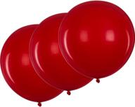 zooyoo 18 inch red latex balloons 🎈 - pack of 15: high-quality party decorations & supplies logo