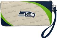 🏈 streamline your essentials with the seattle seahawks curve organizer wallet logo