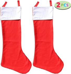 img 1 attached to 🧦 Jumbo Felt Christmas Stockings – 2 Pack – Perfect Party Decorations for Holiday Tree