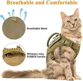 img 1 attached to Tactical Harness Walking Escape Adjustable Cats