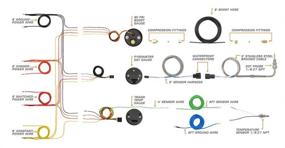 img 2 attached to GlowShift Diesel Gauge Package for Ford F-Series F-250 F-350 7.3L Power Stroke 1992-1997 - Black 7 Color 60 PSI Boost, 1500F EGT & Transmission Temp Gauges - Black Triple Pillar Pod