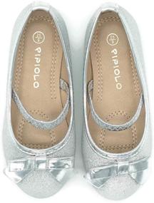 img 4 attached to Adorable Pipiolo Mary Jane Ballerina Flats: Perfect Girls' Shoes and Flats