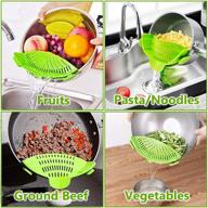 🍲 hsiulmy clip-on silicone strain strainer - heat resistant food strainers for all pots and bowls logo