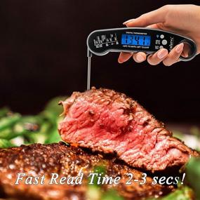 img 2 attached to Cristyl Premium Instant Read Digital Meat Thermometer - Top Probe for Grilling and Cooking, Ultra-Fast Waterproof Pre-Calibrated Design with Backlight - Ideal for Candy, BBQ, Turkey, and More