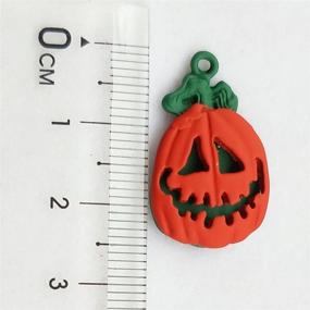 img 1 attached to 🎃 Dandan DIY Halloween Alloy Charm Pendant Set - 12pcs Assorted Pumpkin, Owl, Ghost, and Skull Jewelry Making (Halloween Style)