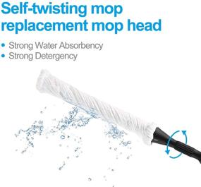 img 3 attached to 🧹 Eyliden Mop Replacement Head - 2pcs Microfiber Pads for Twist Mops - Wet/Dry Floor Cleaning - Suitable for All Surfaces