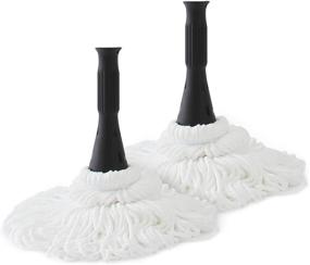 img 4 attached to 🧹 Eyliden Mop Replacement Head - 2pcs Microfiber Pads for Twist Mops - Wet/Dry Floor Cleaning - Suitable for All Surfaces